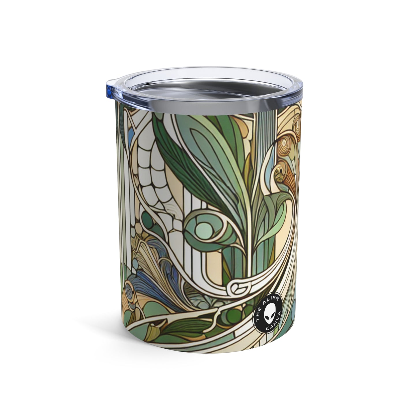 "Moonlit Enchantment: A Mystical Serenade in Art Nouveau" - The Alien Tumbler 10oz Art Nouveau