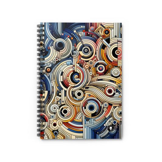 "Colors and Shapes: A Geometric Animation" - The Alien Spiral Notebook (Ruled Line) Video Art