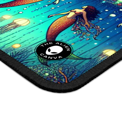 "Glowing Jellyfish City: A Whimsical Underwater World" - The Alien Gaming Mouse Pad