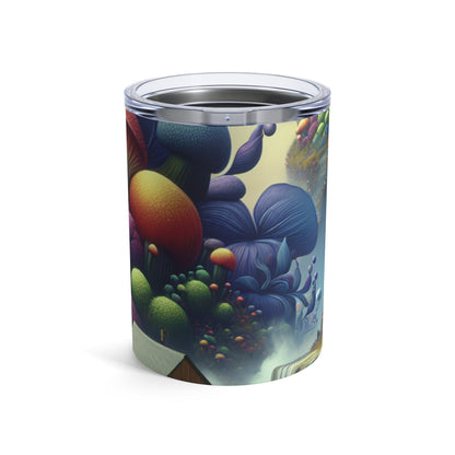 "Giant Flora and Miniature Villages: A Dreamy Wonderland" - The Alien Tumbler 10oz