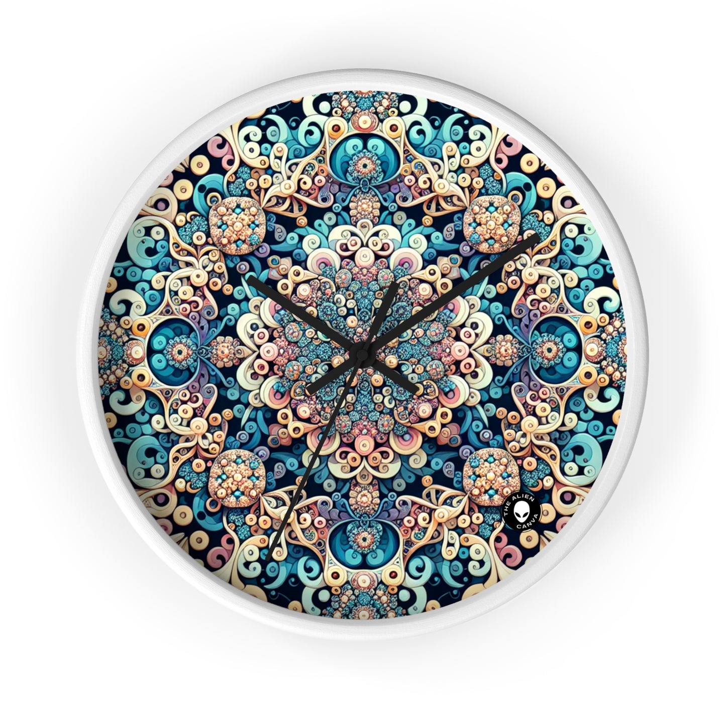 "Flight of Geometry: Algorithmic Art Inspired by Avian Movement" - The Alien Wall Clock Algorithmic Art