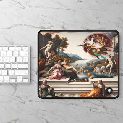 "Divine Enlightenment: A Renaissance Mythological Masterpiece" - The Alien Gaming Mouse Pad Renaissance