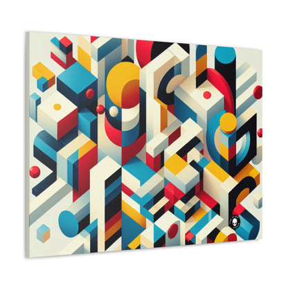 "Harmonious Balance: Geometric Abstract Art" - The Alien Canva Geometric Abstraction