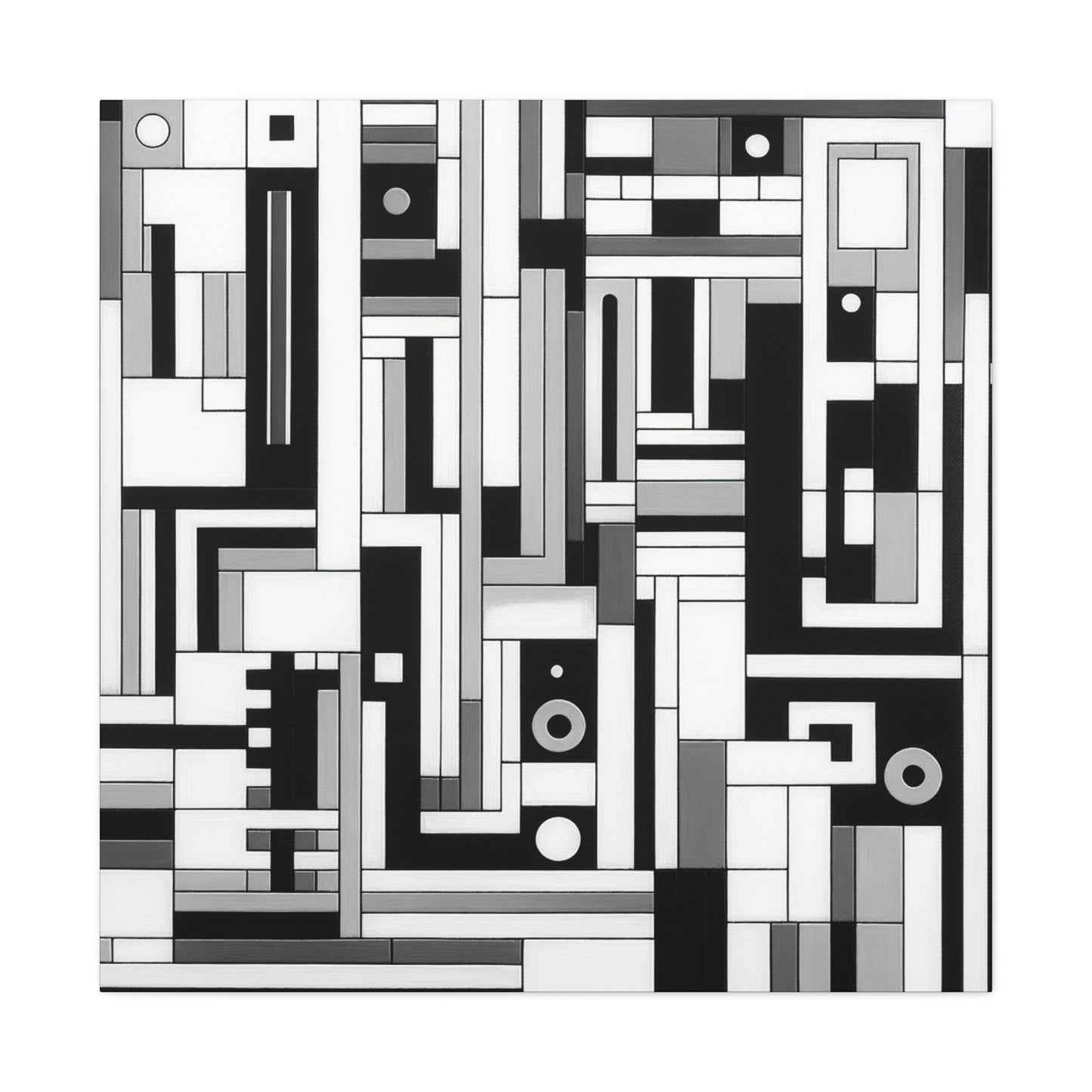 "De Stijl in Black and White" - The Alien Canva De Stijl Style