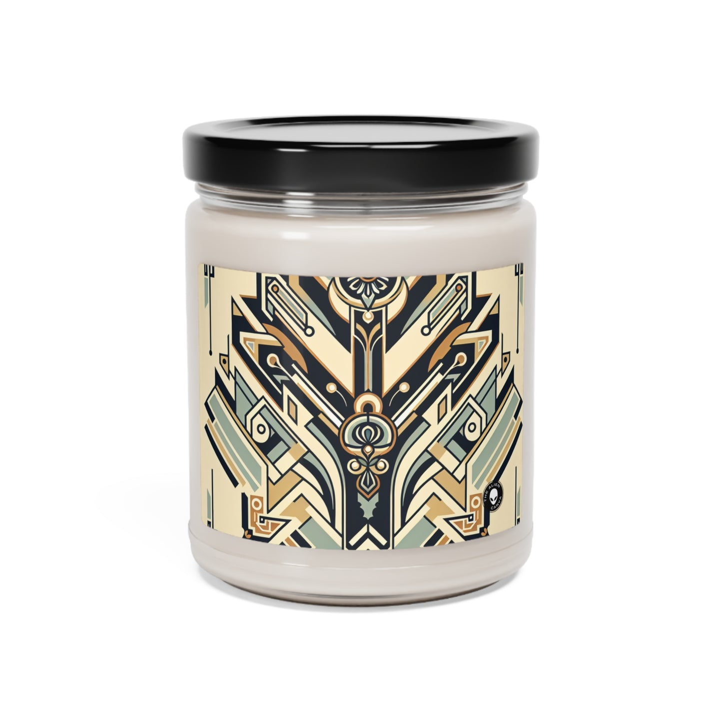 "Glamorous Nights: An Art Deco Cityscape" - The Alien Scented Soy Candle 9oz Art Deco