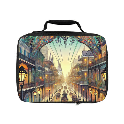 "Vivid Splendor: Une image du quartier français de la Nouvelle-Orléans" - Le sac à lunch Alien Style Art Nouveau