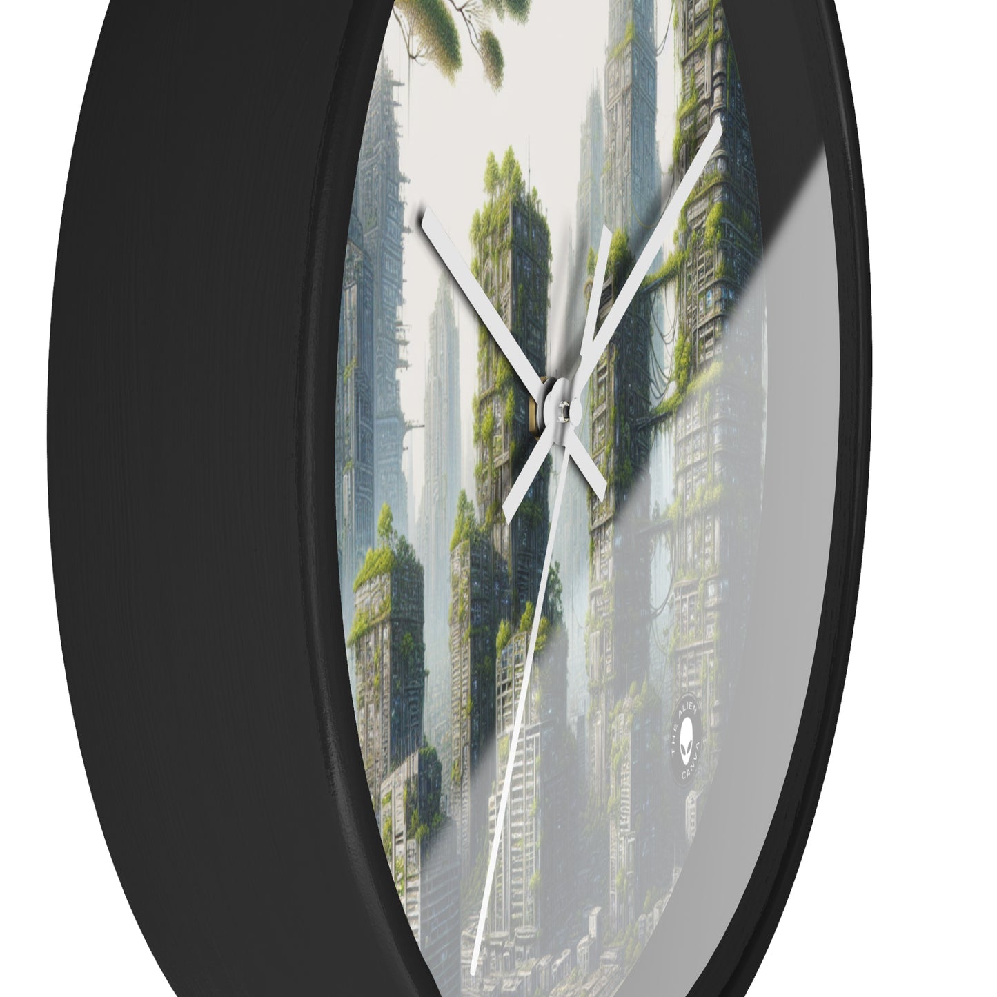 "Nature's Resurgence: The Urban Jungle" - The Alien Wall Clock