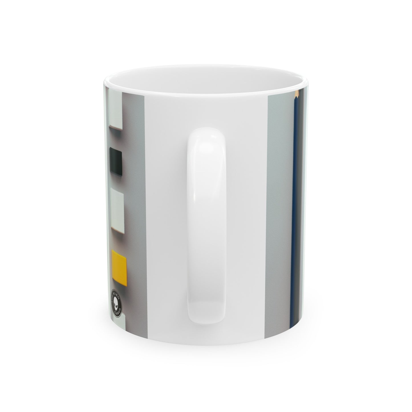 "Techno-Triangles: A Constructivist Exploration of Modern Innovation" - The Alien Ceramic Mug 11oz Constructivism