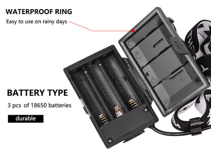 Strong light USB charging telescopic zoom headlight