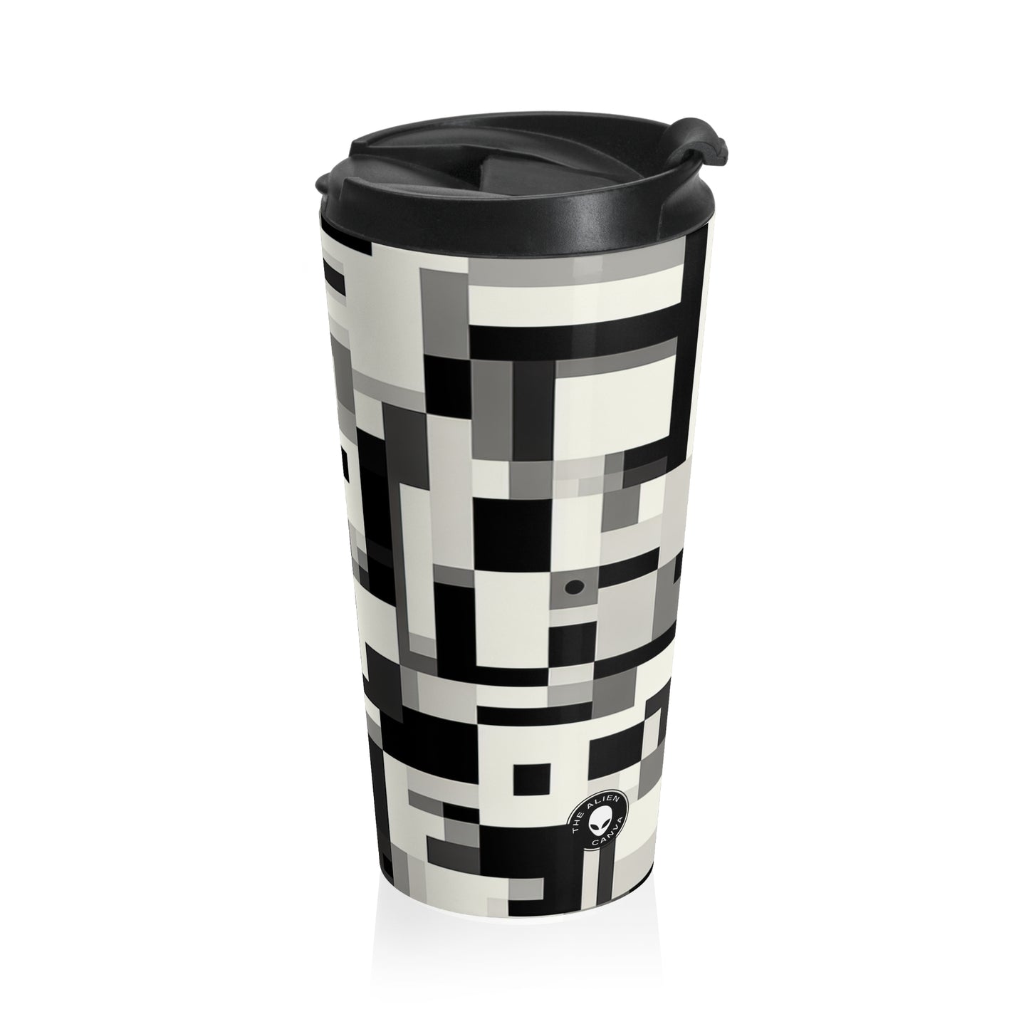 "Cityscape in Analytical Cubism" - The Alien Stainless Steel Travel Mug Analytical Cubism