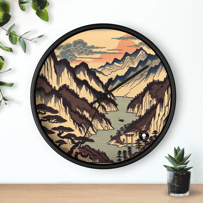 "Cherry Blossom Serenity: A Captivating Ukiyo-e Tribute to the Japanese Tea Ceremony" - The Alien Wall Clock Ukiyo-e (Japanese Woodblock Printing)