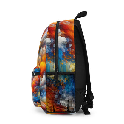 "Vibrant Chaos". - The Alien Backpack Abstract Expressionism Style