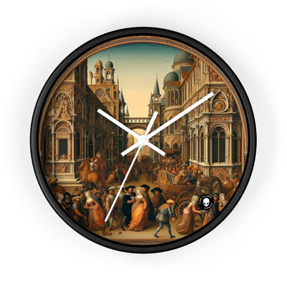 "Unidad en la opulencia: un banquete renacentista de naciones" - The Alien Wall Clock Renaissance