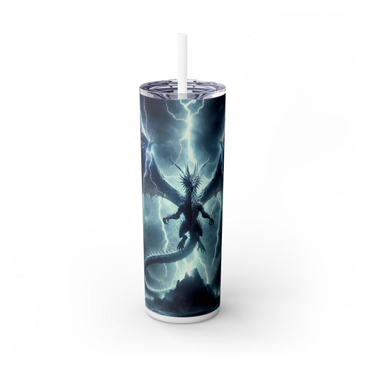 "Dragon Orage" - The Alien Maars® Skinny Tumbler avec Paille 20oz