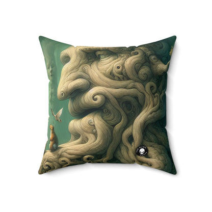 "Enchanted Whispering Forest"- The Alien Spun Polyester Square Pillow