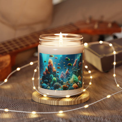 "Neon Reef: A Surreal Underwater Symphony" - The Alien Scented Soy Candle 9oz