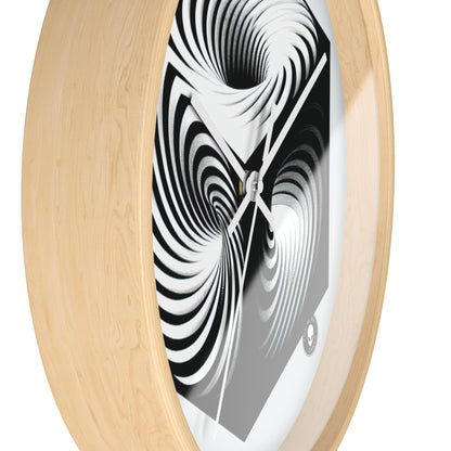 "Convolutional Cube: An Optical Illusion of Unceasing Movement" - The Alien Wall Clock Op Art