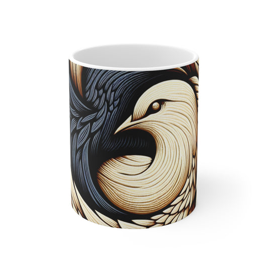 "A Hope For Peace" - The Alien Ceramic Mug 11oz Symbolism Style