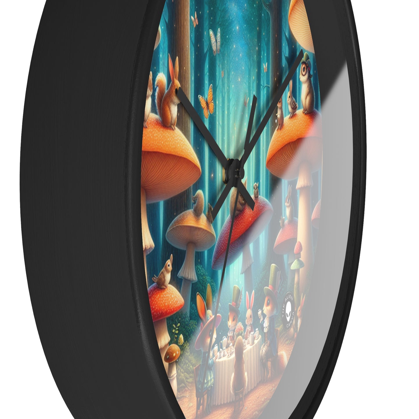 "Mushroom Wonderland: A Magical Tea Party" - The Alien Wall Clock