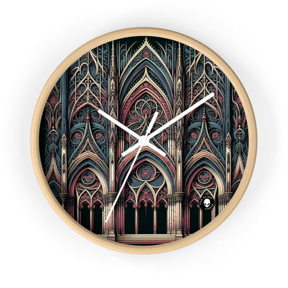 "Consuelo en las sombras: una obra maestra gótica de oscuridad eterna y belleza melancólica" - The Alien Wall Clock Gothic Art