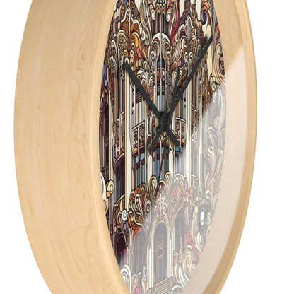 "Enchanted Seasons: Art Nouveau Forest Illustration" - The Alien Wall Clock Art Nouveau