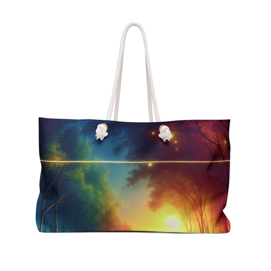 "Dusk Enchantment: A Magical Forest Scene" - The Alien Weekender Bag