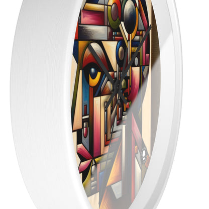 "My Cubist Reflection" - The Alien Wall Clock Cubism