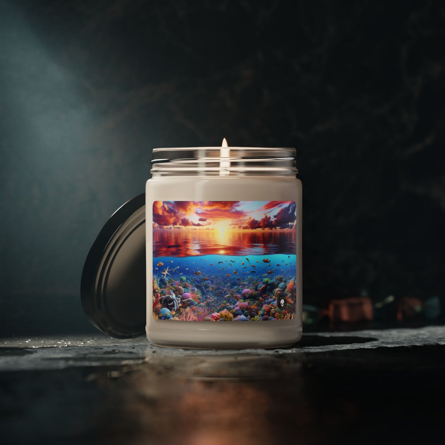 "Sunset Splendor: Underwater Coral Reef" - The Alien Scented Soy Candle 9oz