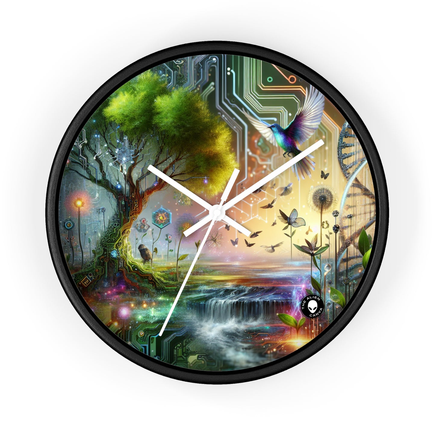 "Fusión tecno-natural: el futuro del bioarte" - The Alien Wall Clock Bio Art