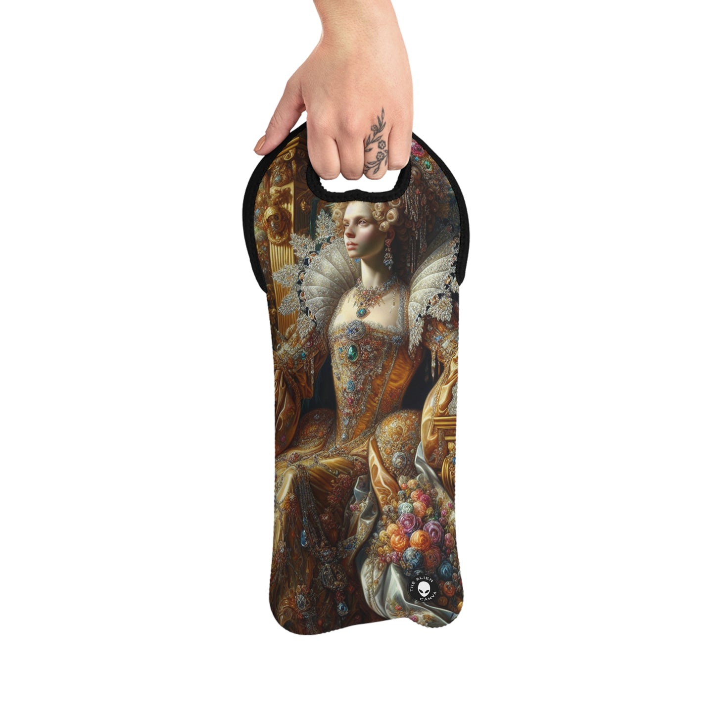 "El esplendor de una reina del Renacimiento" - The Alien Wine Tote Bag Rococó