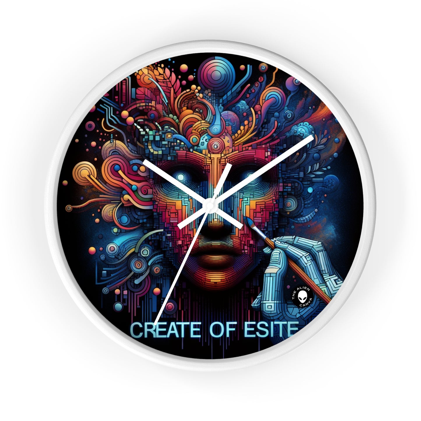 "Bosque Encantado: Una Obra Maestra del Arte Digital" - The Alien Wall Clock Digital Art