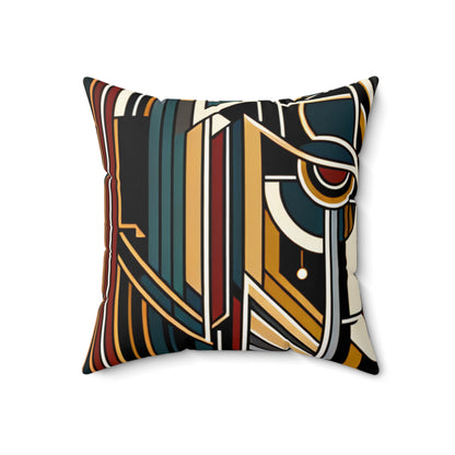 "Glamour & Decadence: A 1920s Art Deco Cocktail Soiree"- The Alien Spun Polyester Square Pillow Art Deco