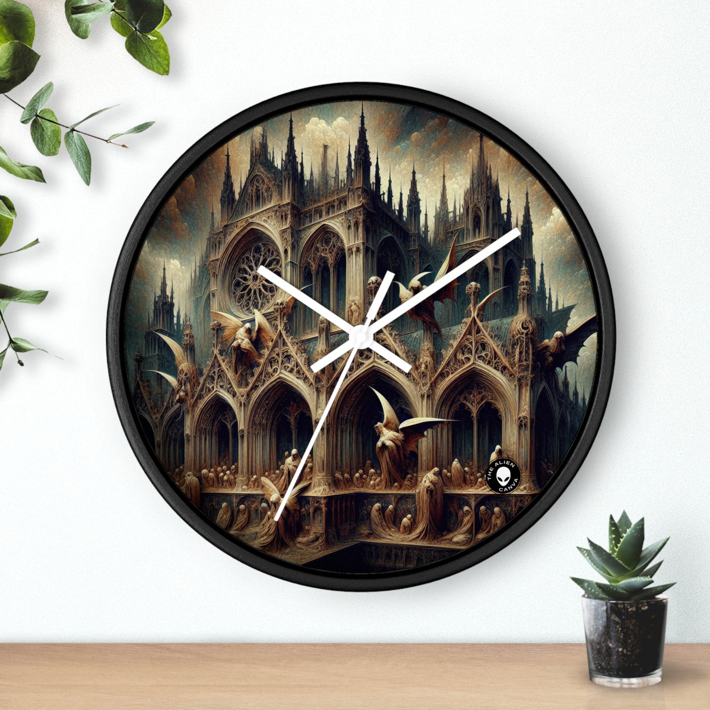 - The Alien Wall Clock Gothic Art