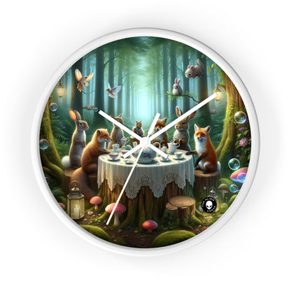 "Enchanted Forest Tea Time" - The Alien Wall Clock