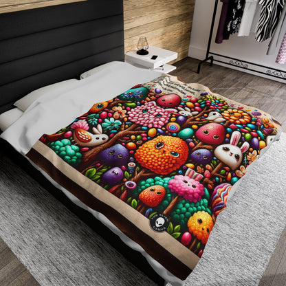 "Jellybean Forest Fantasy" - The Alien Velveteen Plush Blanket