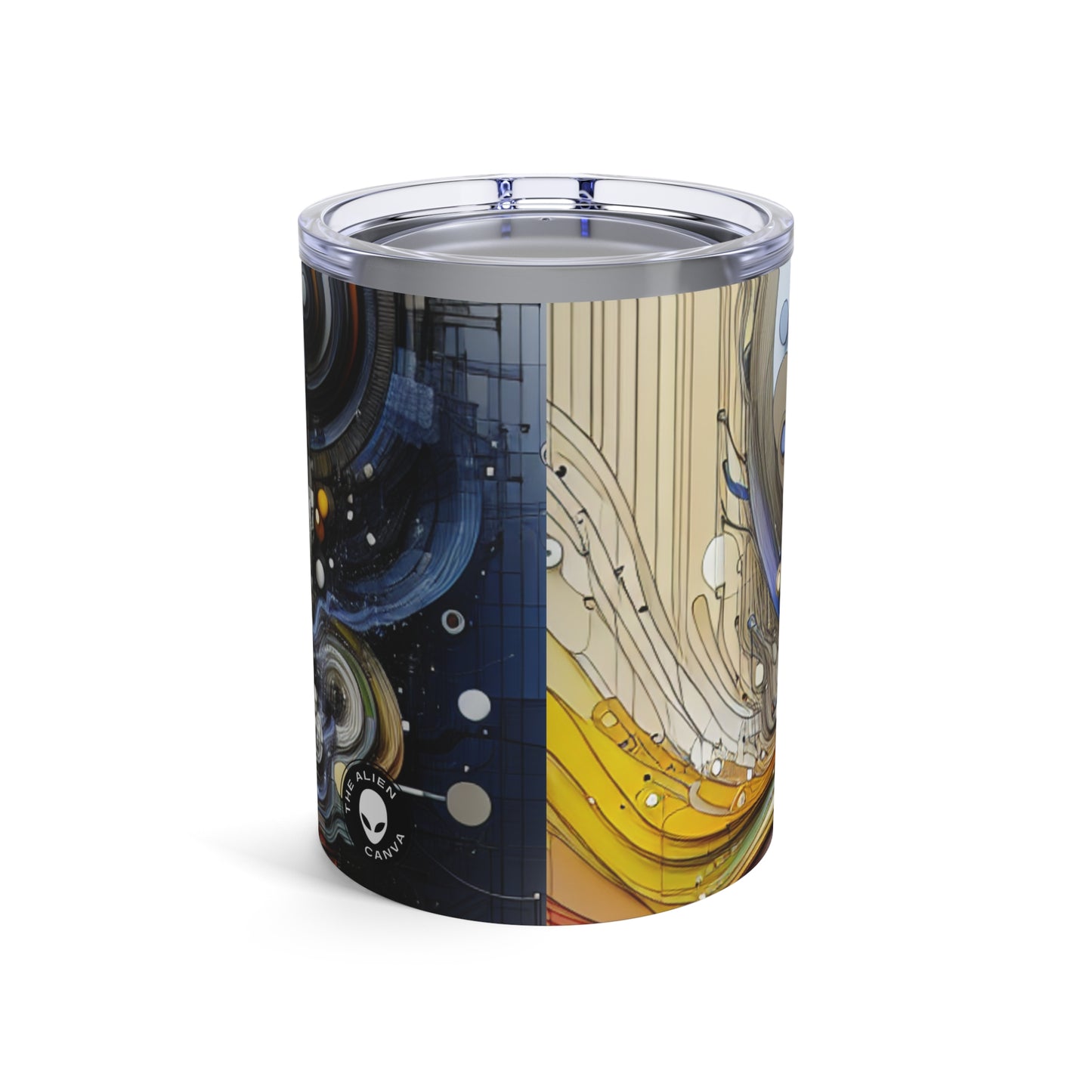 "Urban Chaos: A Neo-Expressionist Cityscape" - The Alien Tumbler 10oz Neo-Expressionism