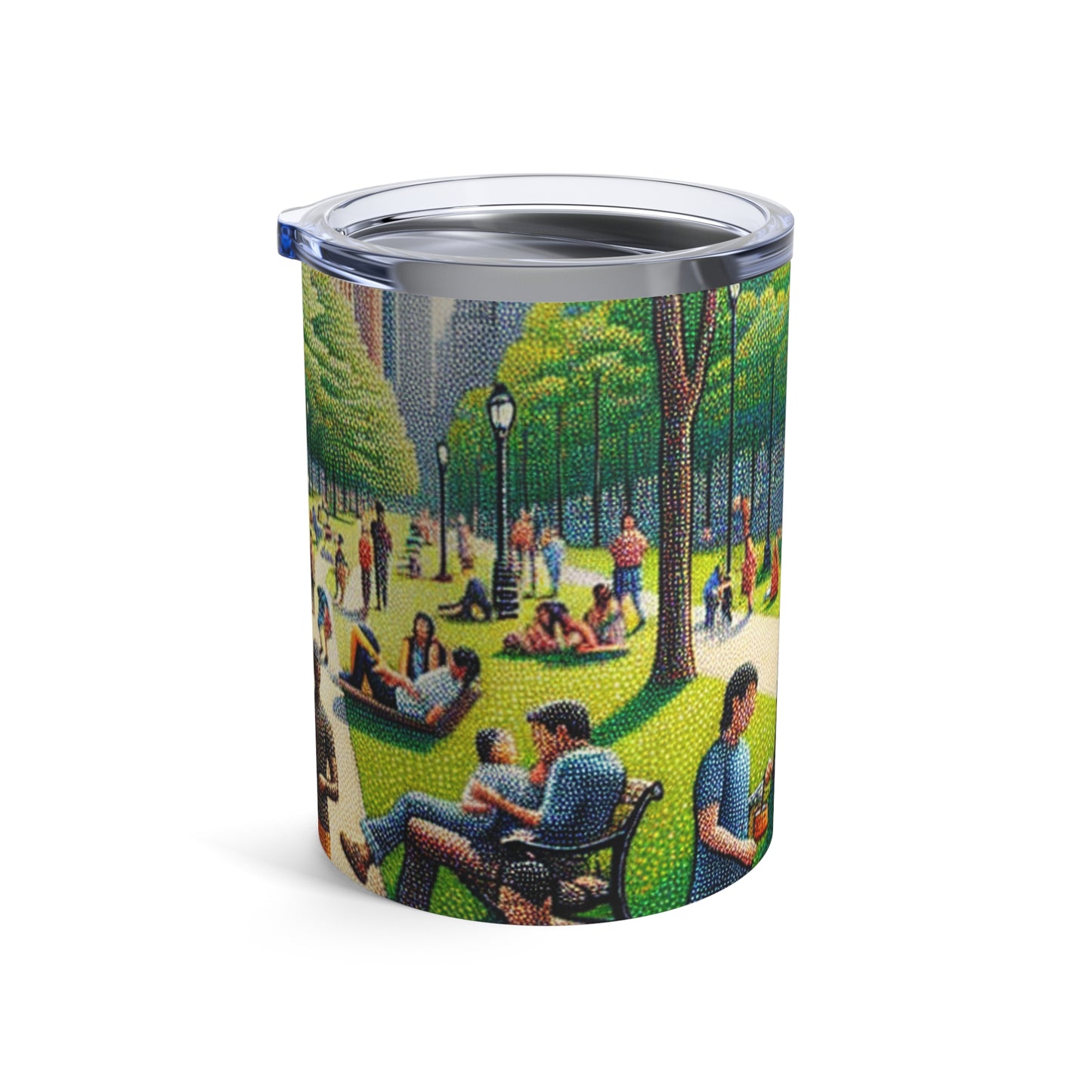 "Dotty Cityscape" - El vaso alienígena estilo puntillismo de 10 oz