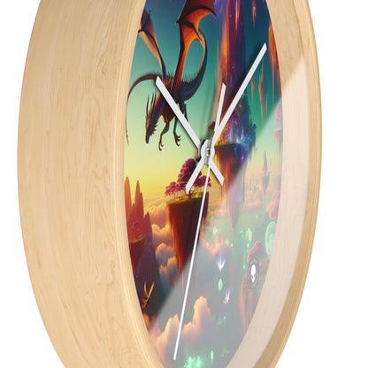 "Dragon's Flight in the Fantastical Realm" - The Alien Wall Clock