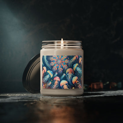 "Luminous Dance of the Deep" - Bougie parfumée au soja Alien 9oz