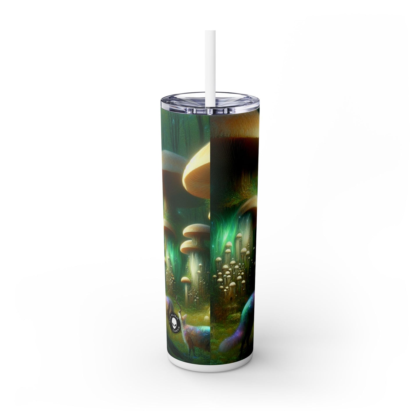 « Mystical Mushroom Grove » - Le verre fin Alien Maars® avec paille 20 oz