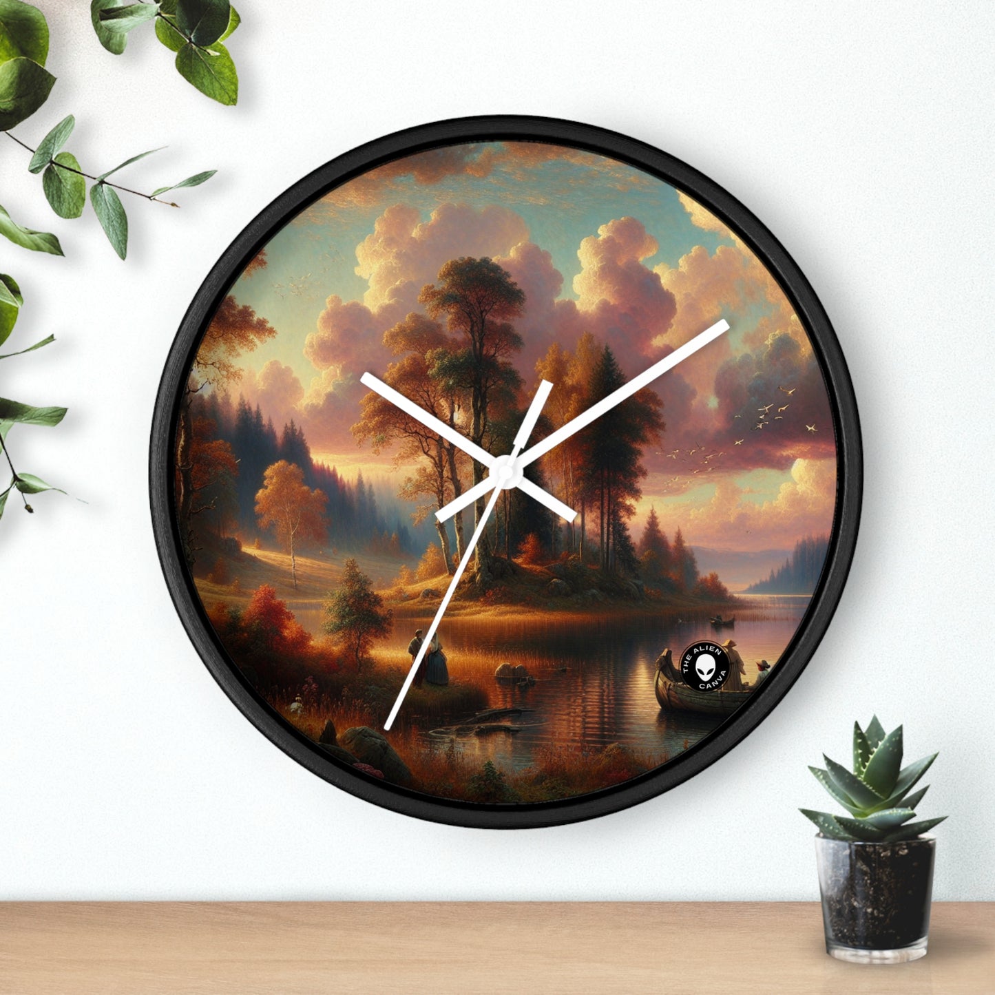 "Susurros de amor en el bosque encantado" - El reloj de pared extraterrestre Romanticismo