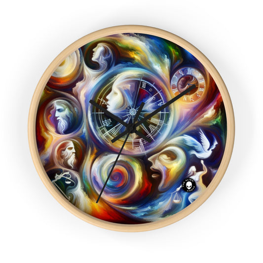 "Time's Dichotomy: Blooms and Wilt" - The Alien Wall Clock Symbolism