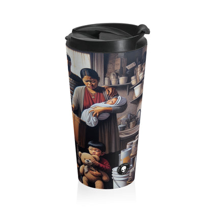 "Uprooted: A Portrait of Displacement" - The Alien Stainless Steel Travel Mug Social Realism