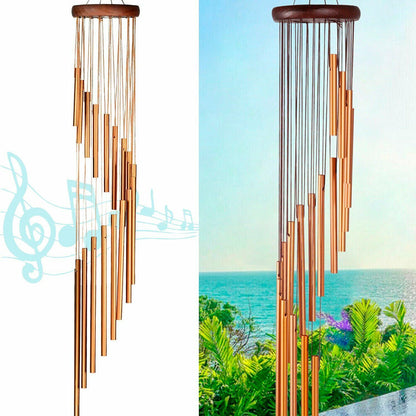 35'' Outdoor Wind Chimes Large 18 Tubes Deep Tone Chapel Bells For Garden Decor