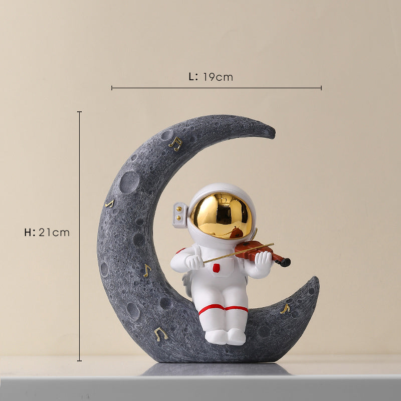 Accesorios de decoración del hogar Figuras de astronauta de resina nórdica