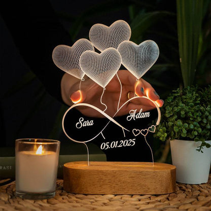 Ideas personalizadas de luces artísticas LED para regalos de San Valentín