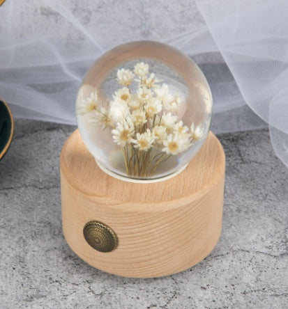 Preserved Flower Decoration Music Box Music Box Crystal Ball