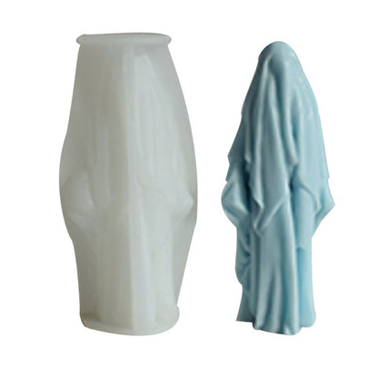 Mountain Masked Faceless Human Aromatherapy Candle Silicone Mold Diy Halloween Candle Mould Plaster Decoration