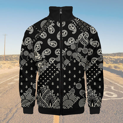 Paisley Printed Men's Raglan Sleeve Jacket