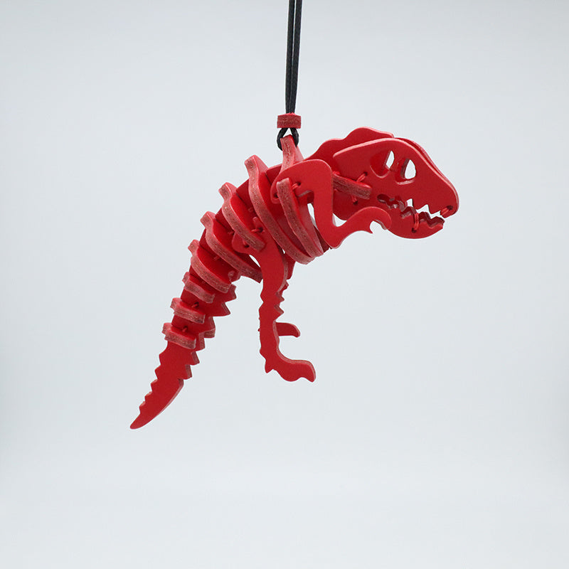 Tyrannosaure Rex Pendentif Voiture Cuir